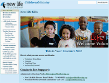 Tablet Screenshot of children.newlifefellowship.org